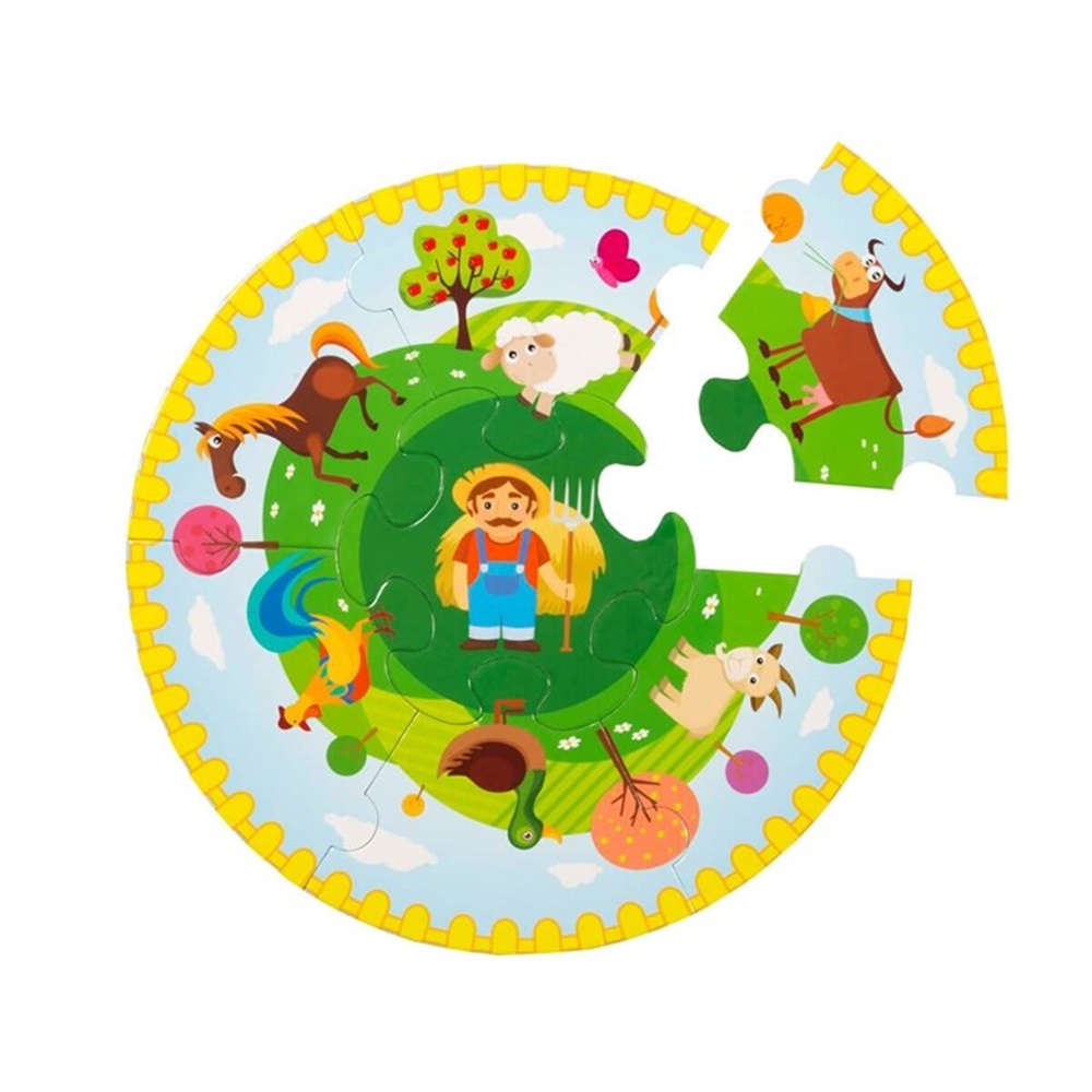 YUVARLAK PUZZLE CIFTLIK Toystop EOL013