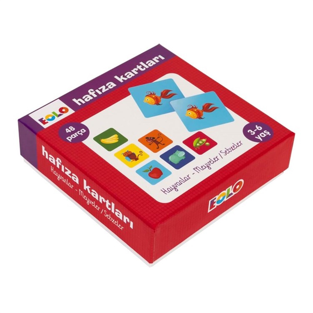 HAFIZA KARTLARI HAYVANLAR MEYVELER SEBZELER Toystop EOL014