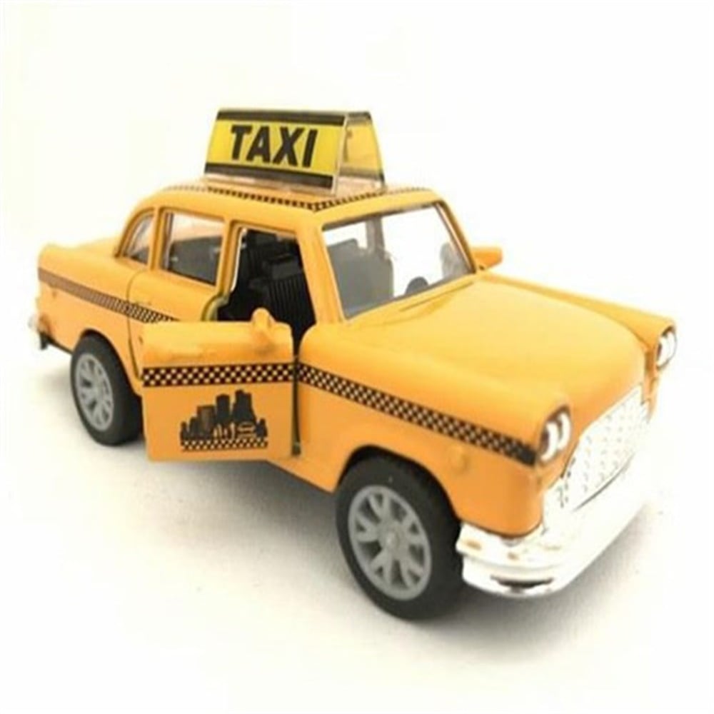 1:32 Ölçek Taksi Klasik Metal Model Araba Çek Bırak Toystop F1070 1