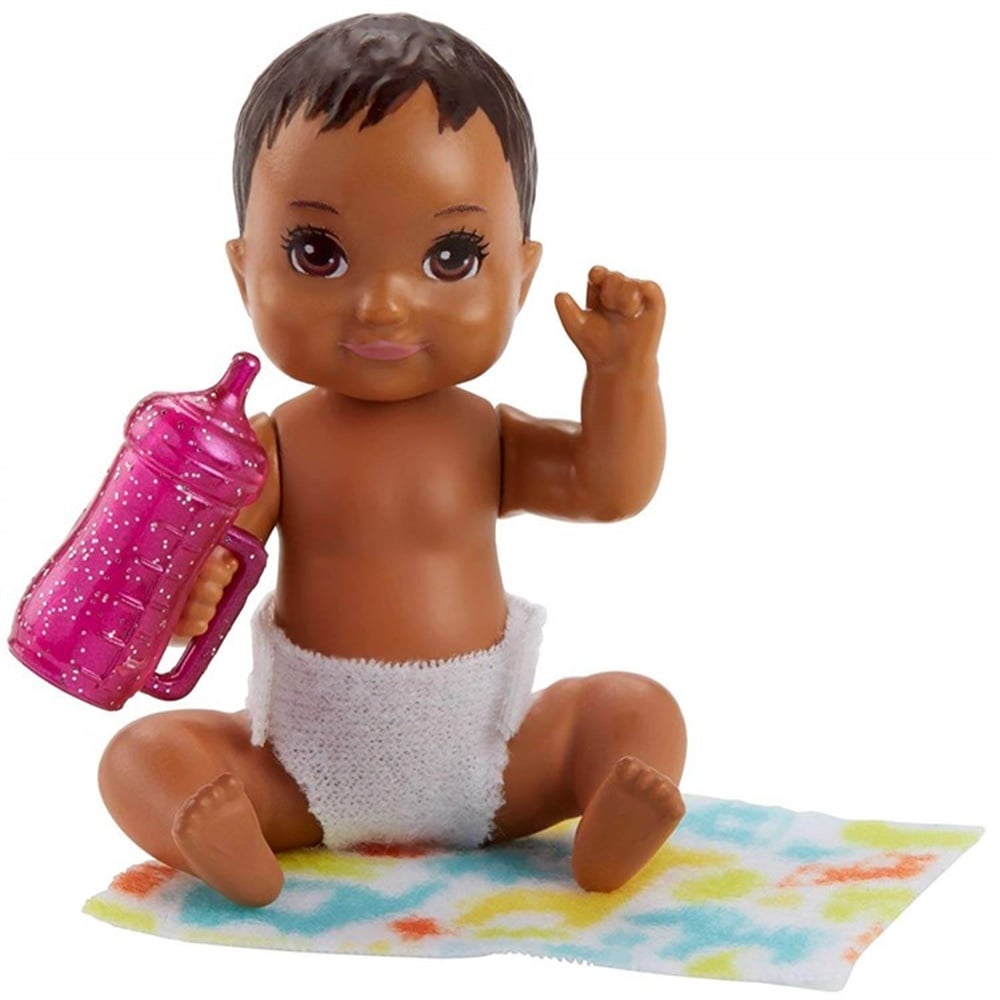BARBIE SKIPPER BABYSITTERS INC DARK BROWN BABY FHY76-FHY81 Toystop FHY81