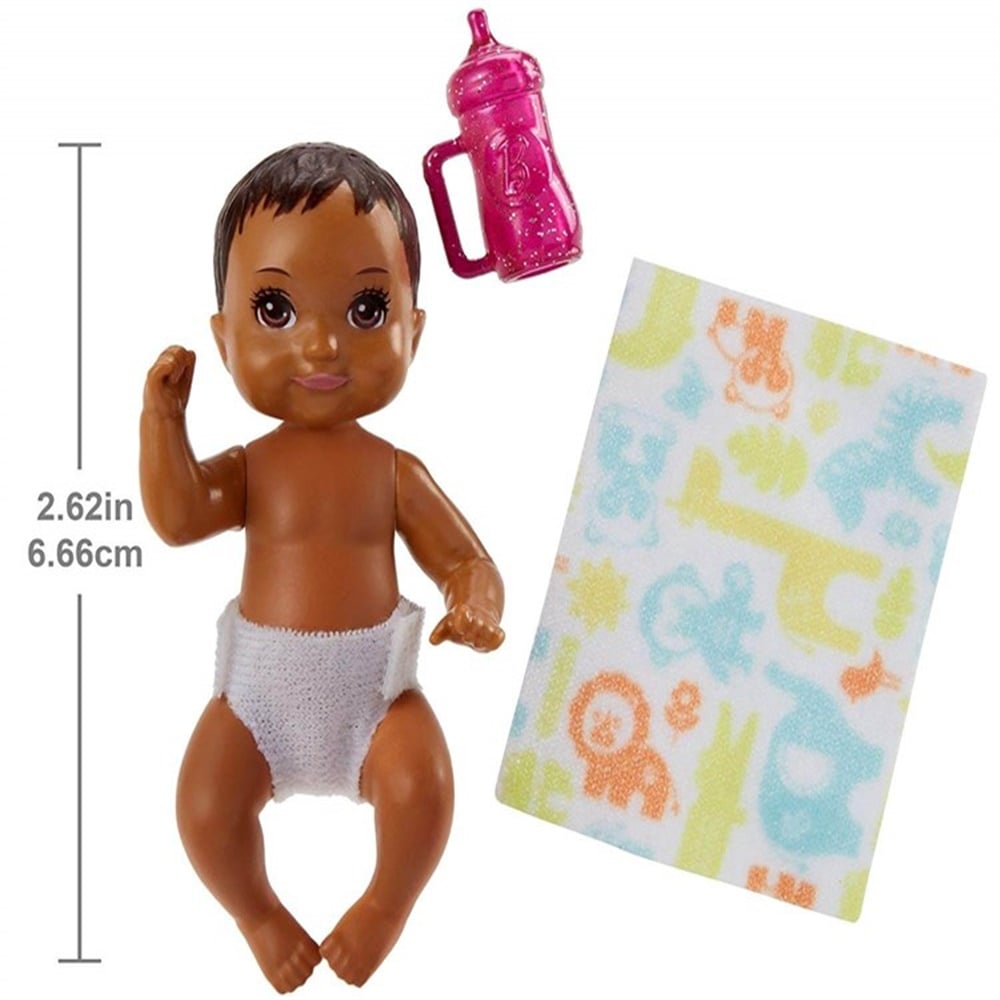 BARBIE SKIPPER BABYSITTERS INC DARK BROWN BABY FHY76-FHY81 Toystop FHY81