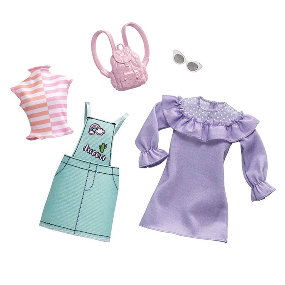 BARBIENIN KIYAFETLERI IKILI PAKET PASTEL TONLAR FKT27-FXJ64 Toystop FXJ64