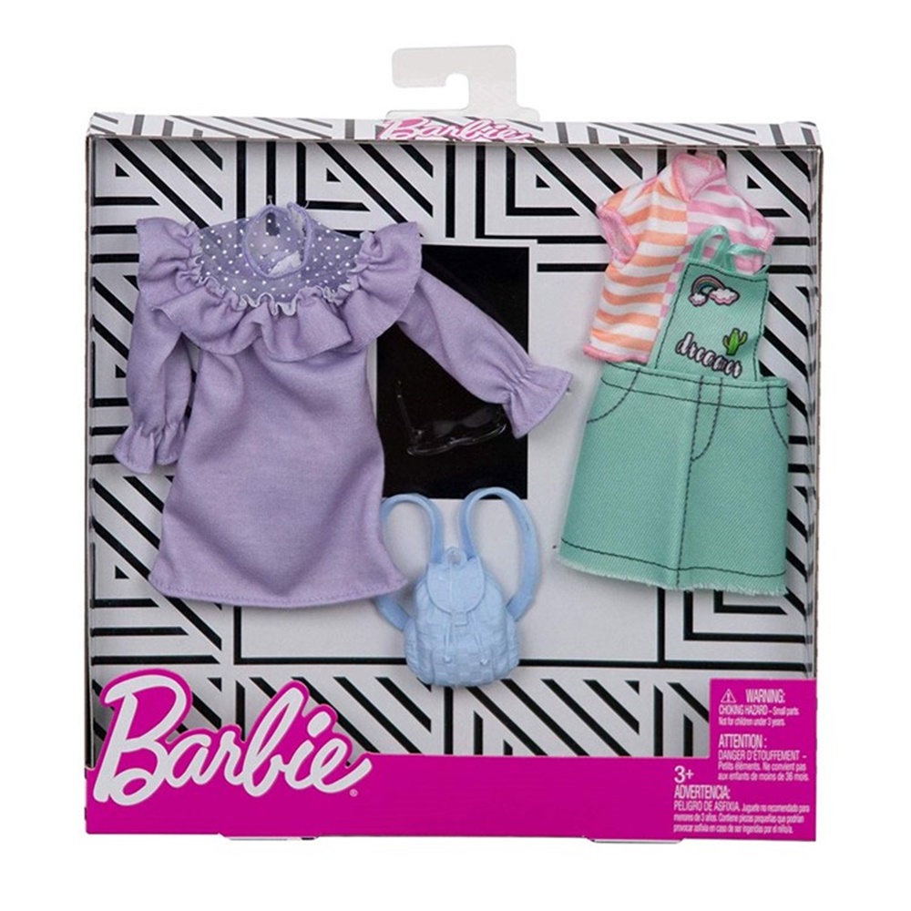BARBIENIN KIYAFETLERI IKILI PAKET PASTEL TONLAR FKT27-FXJ64 Toystop FXJ64