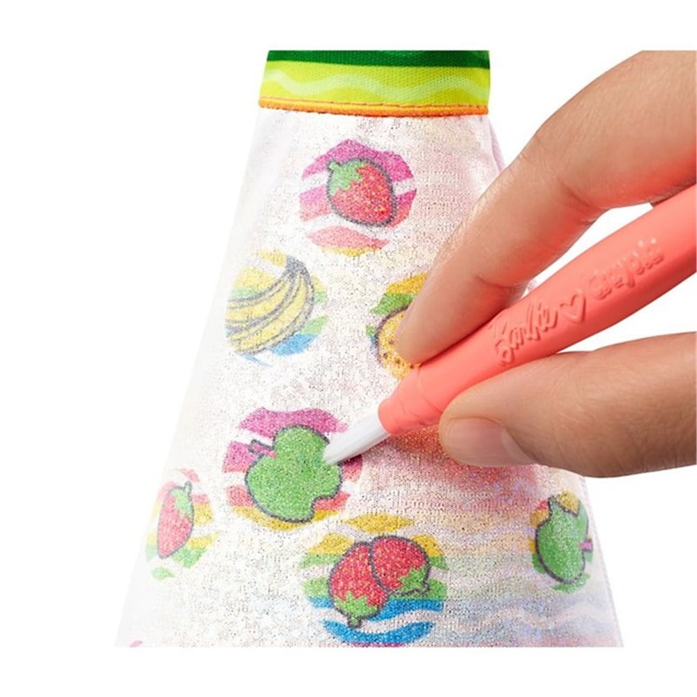 BARBIE CRAYOLA MEYVELI TASARIM BEBEGI GBK17-GBK18 Toystop GBK18