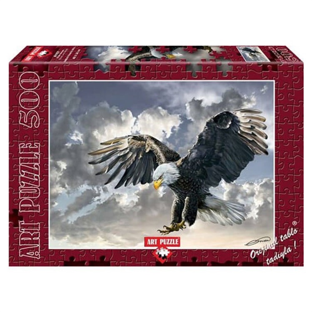 ART PUZZLE 500 PARCA SIYAH BEYAZ KARTAL Toystop HD4167