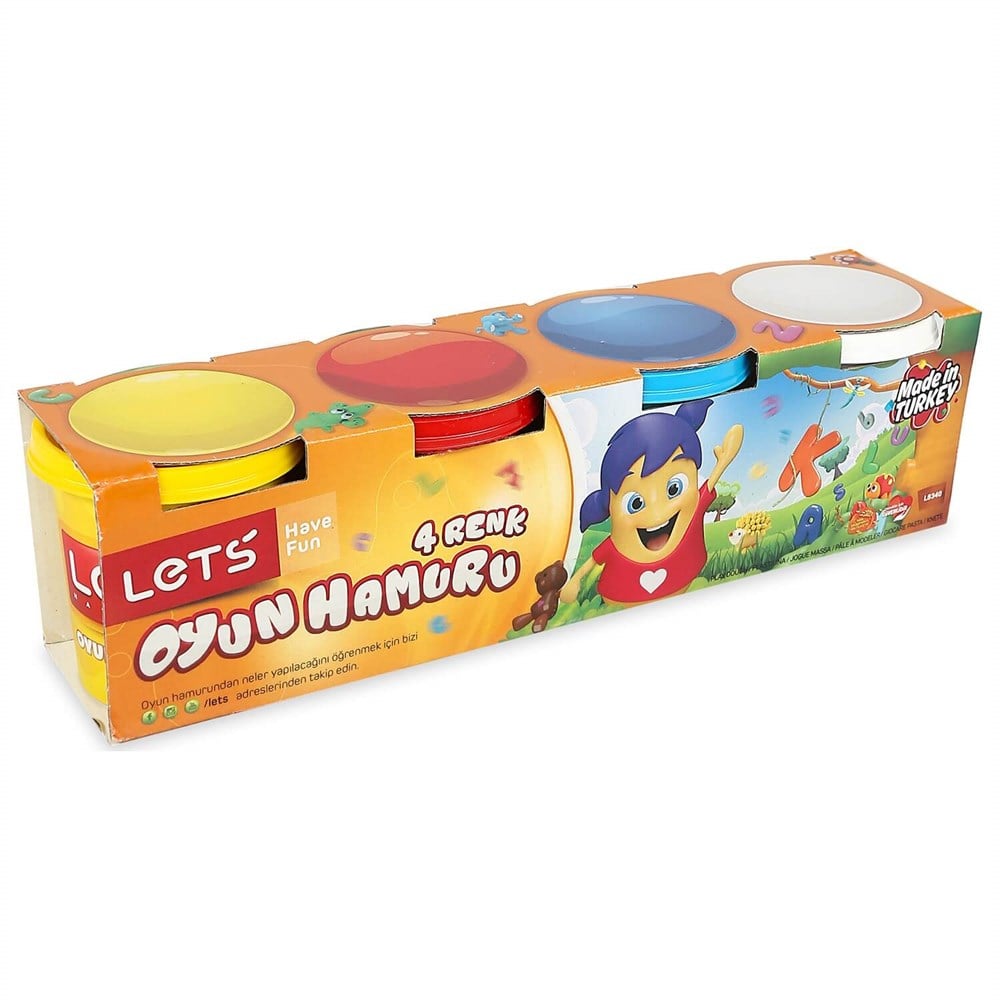 LETS OYUN HAMURU 4 RENK 600GR Toystop L8340