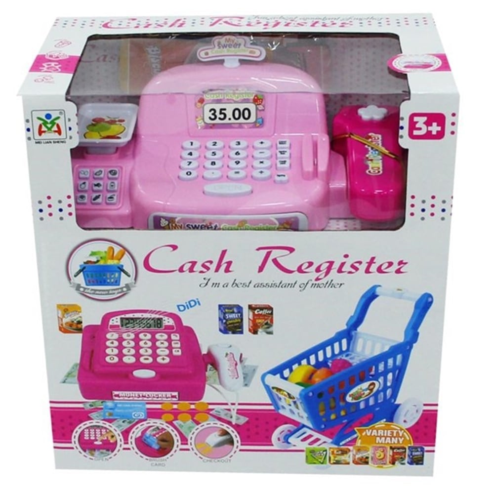 MARKET ARABASI PILLI YAZAR KASA PEMBE Toystop LS820A44