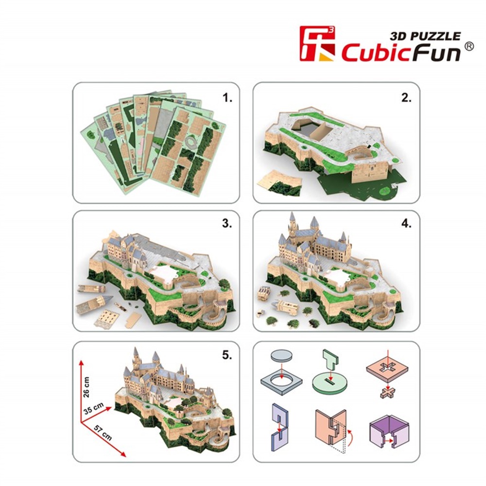 CUBIC FUN 3D 185 PARCA PUZZLE HOHENZOLLERN SATOSU Toystop MC232H