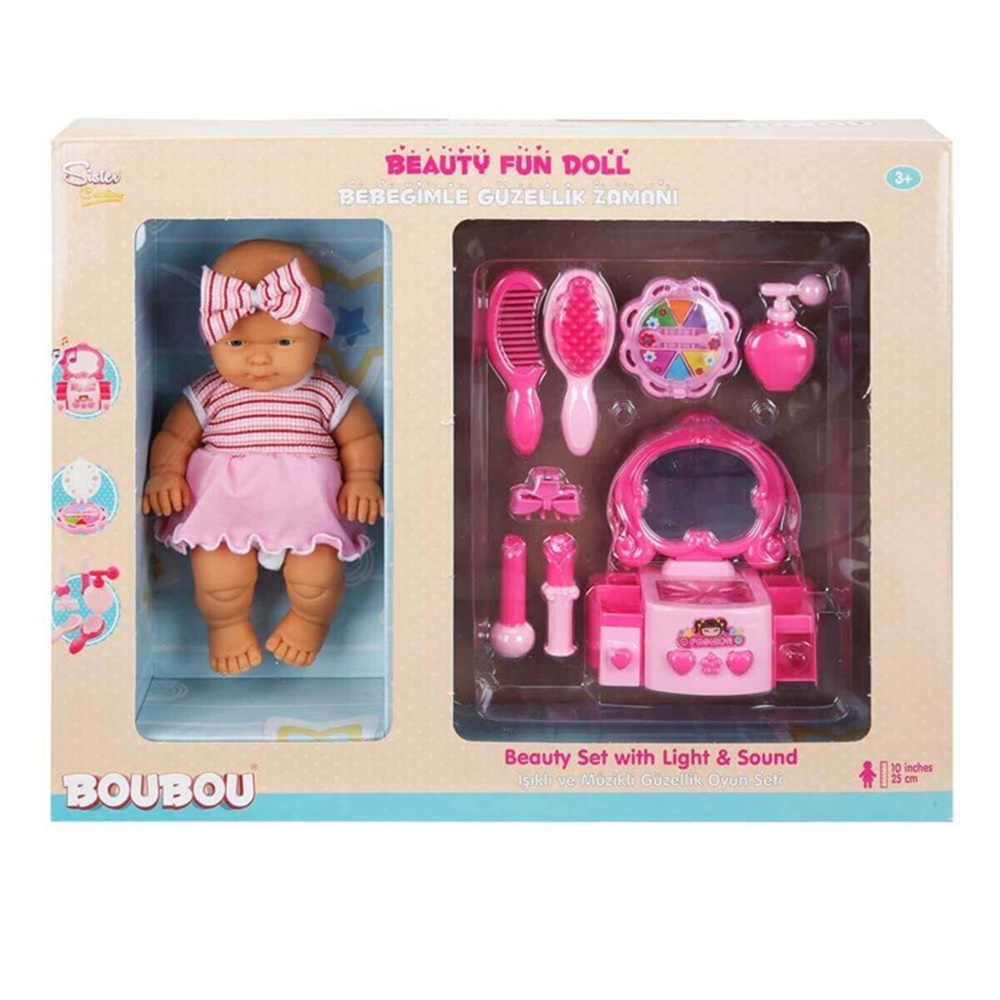 BEBEK SET GUZELLIK ZAMANI AKSESUARLI Toystop SUN 814