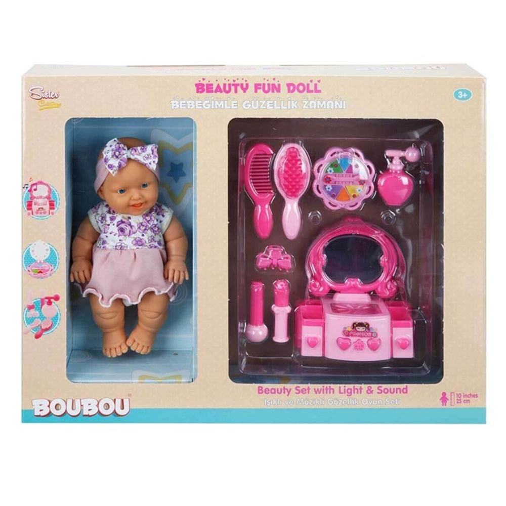 BEBEK SET GUZELLIK ZAMANI AKSESUARLI Toystop SUN 814