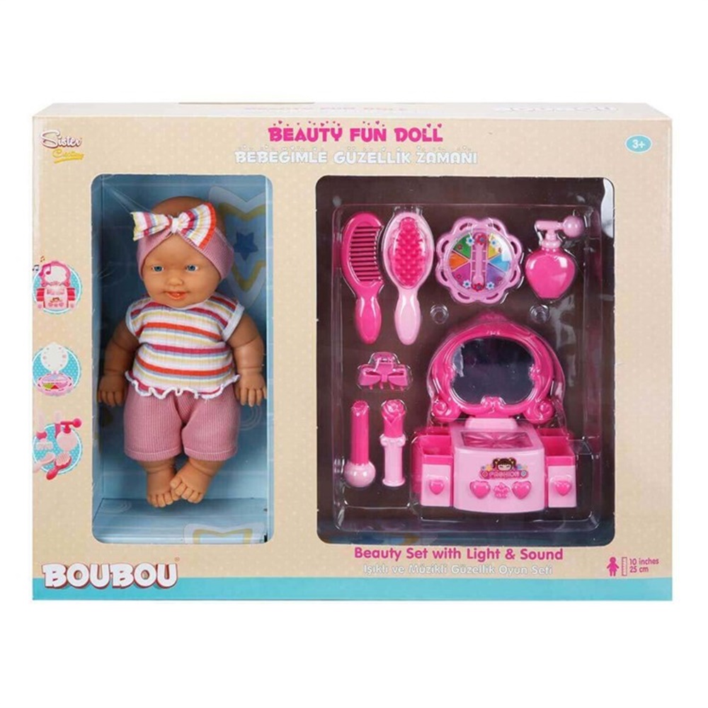 BEBEK SET GUZELLIK ZAMANI AKSESUARLI Toystop SUN 814