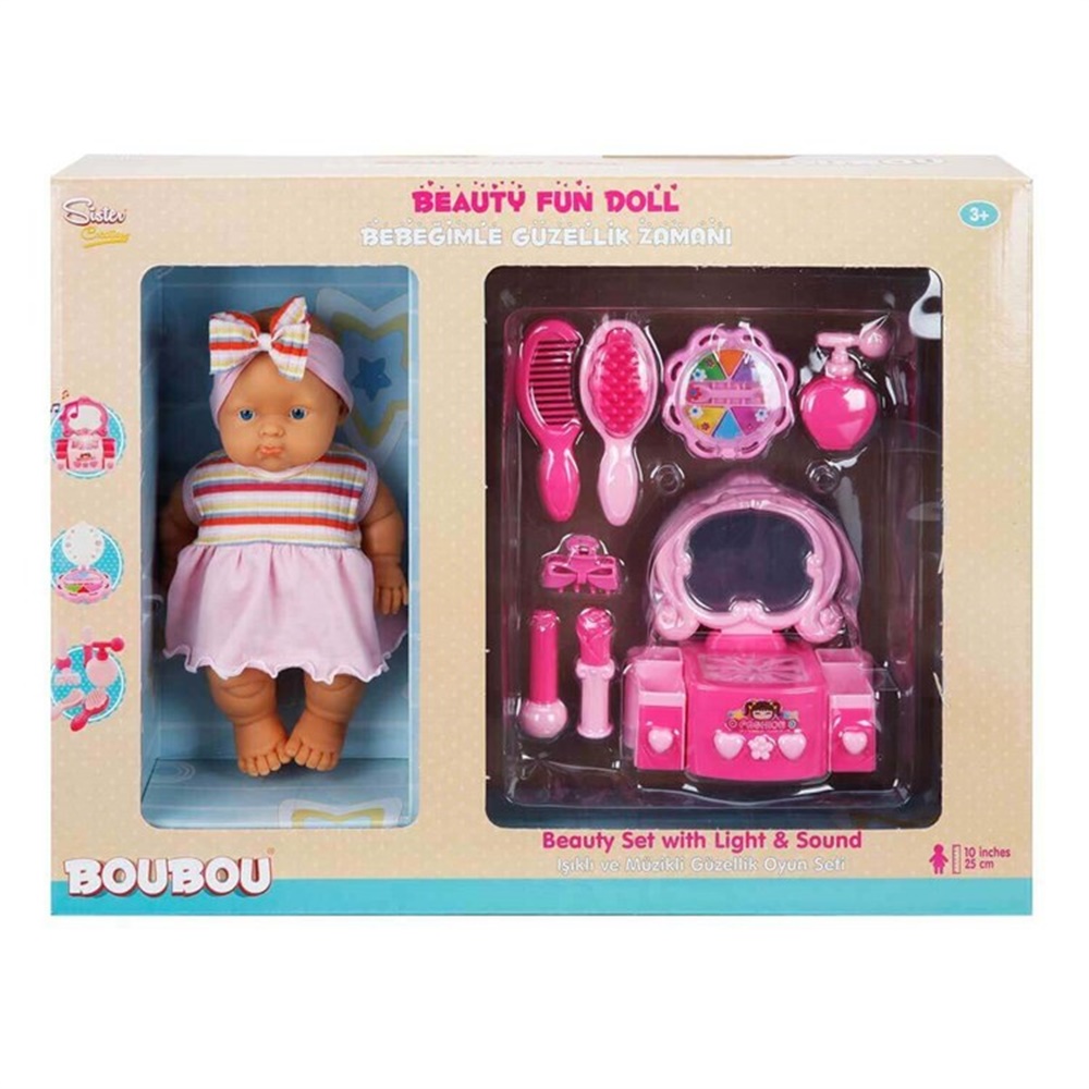 BEBEK SET GUZELLIK ZAMANI AKSESUARLI Toystop SUN 814