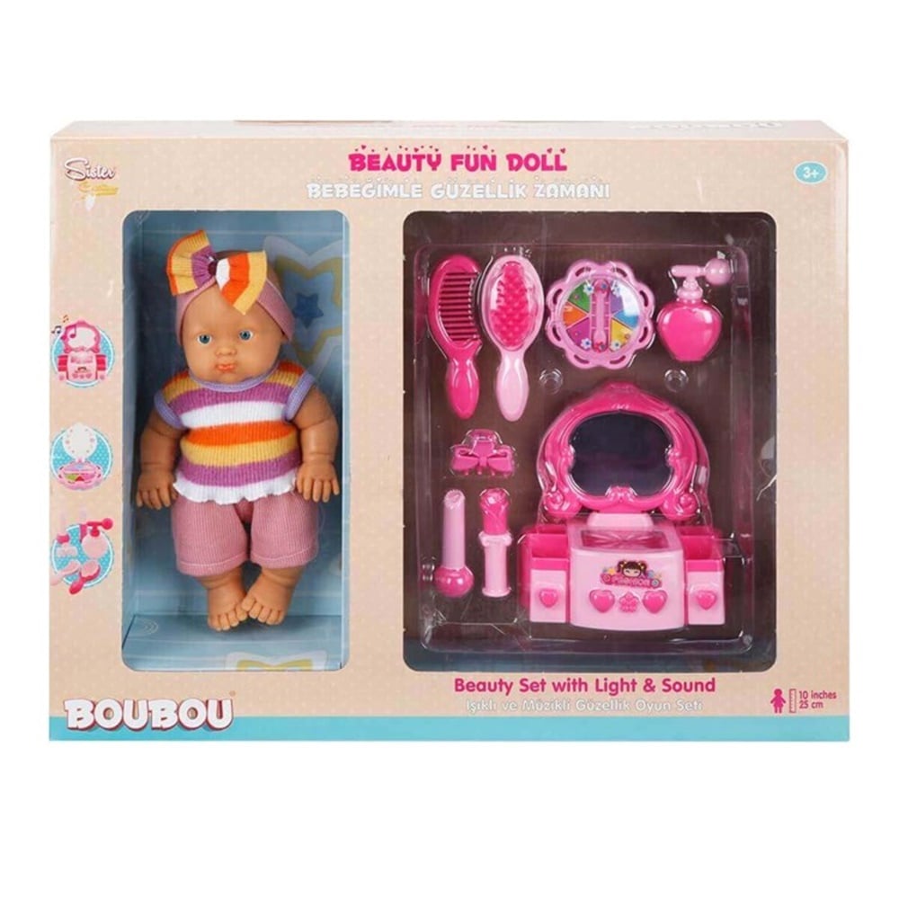 BEBEK SET GUZELLIK ZAMANI AKSESUARLI Toystop SUN 814