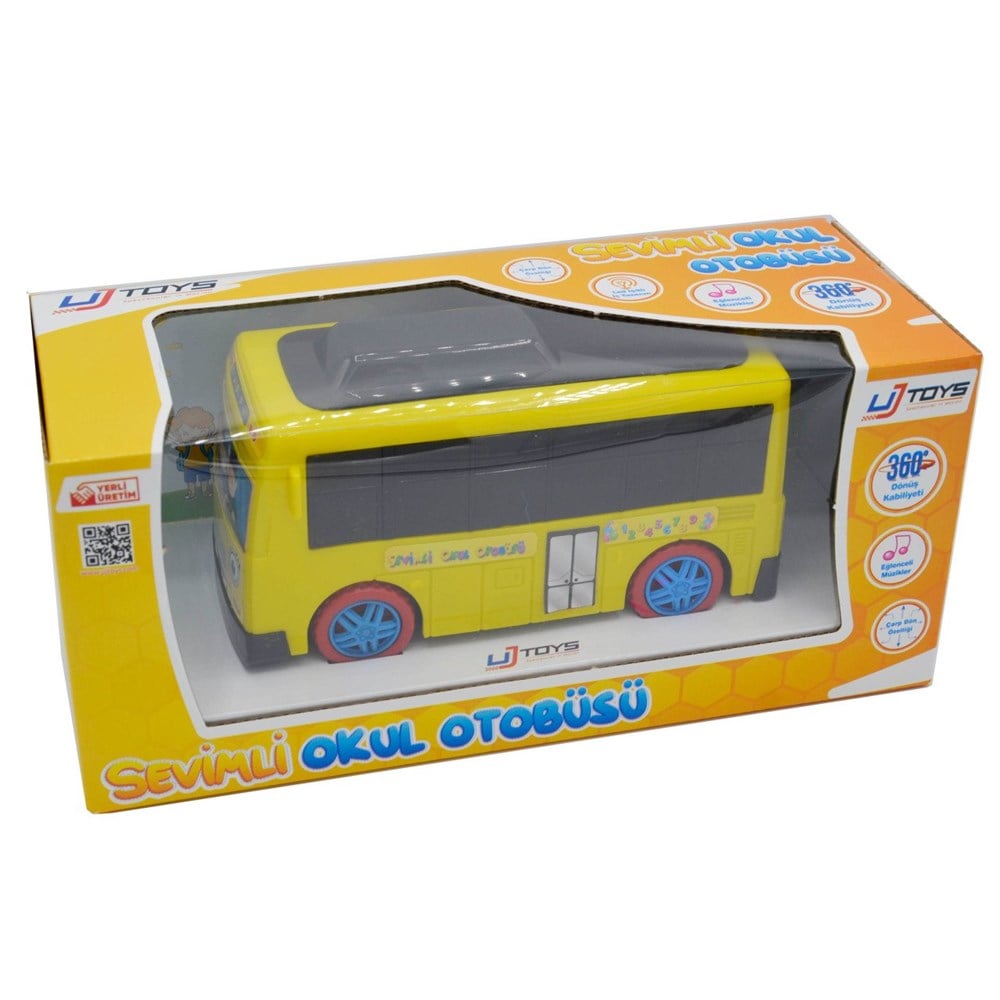 Çarp Dönsün Işıklı Sesli Okul Otobüsü UJ Toys UJ CD001
