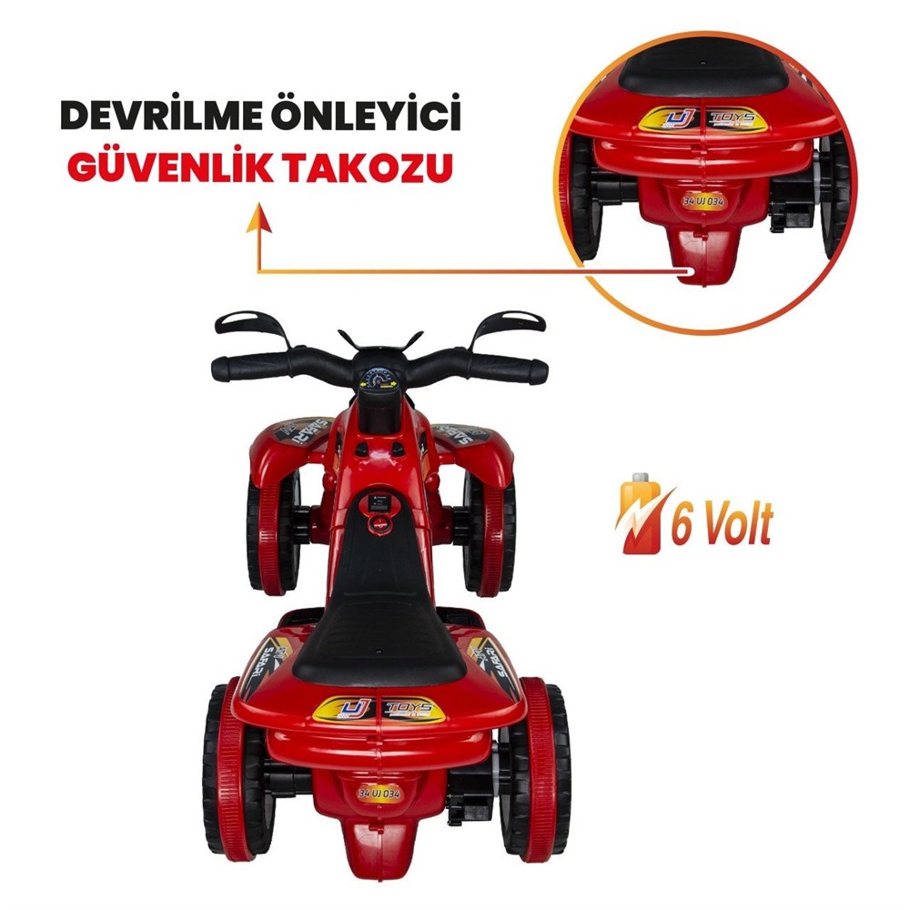 UJ Toys ATV Safari Kırmızı 6V UJ Toys UJ SP003