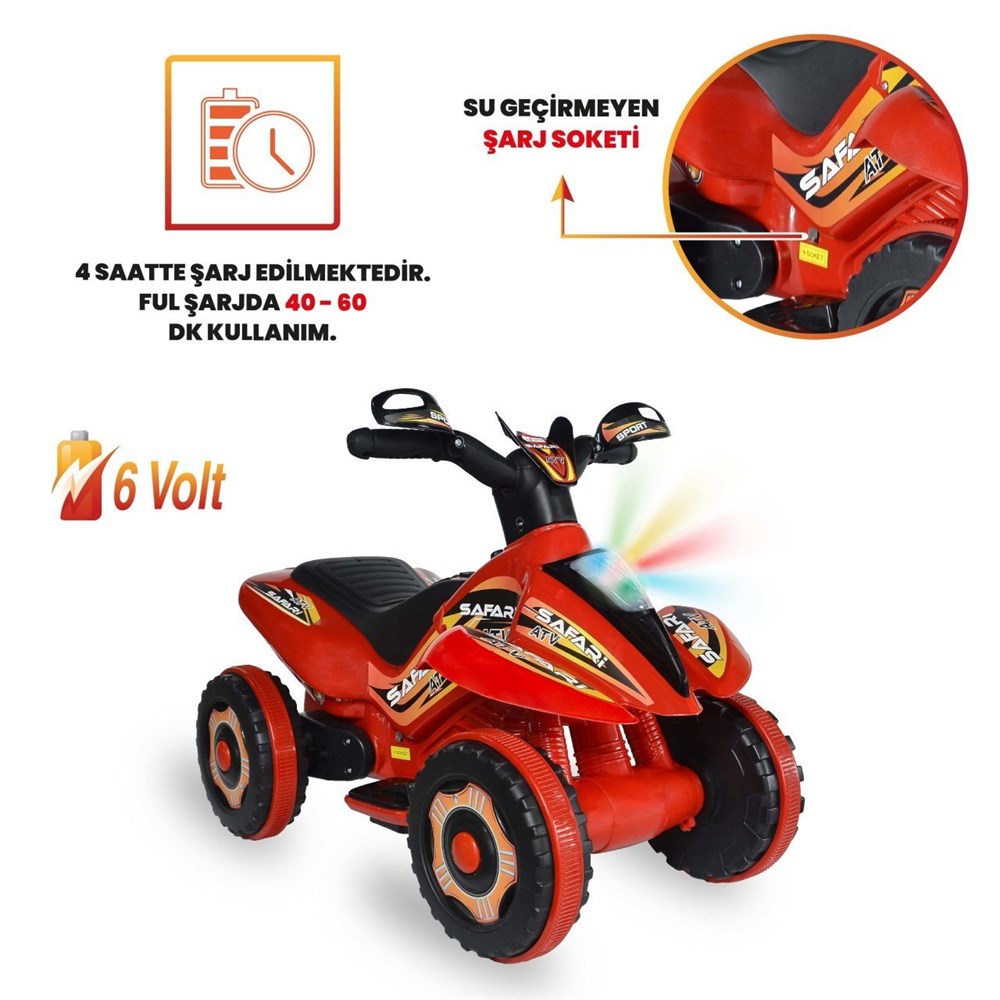 UJ Toys ATV Safari Kırmızı 6V UJ Toys UJ SP003