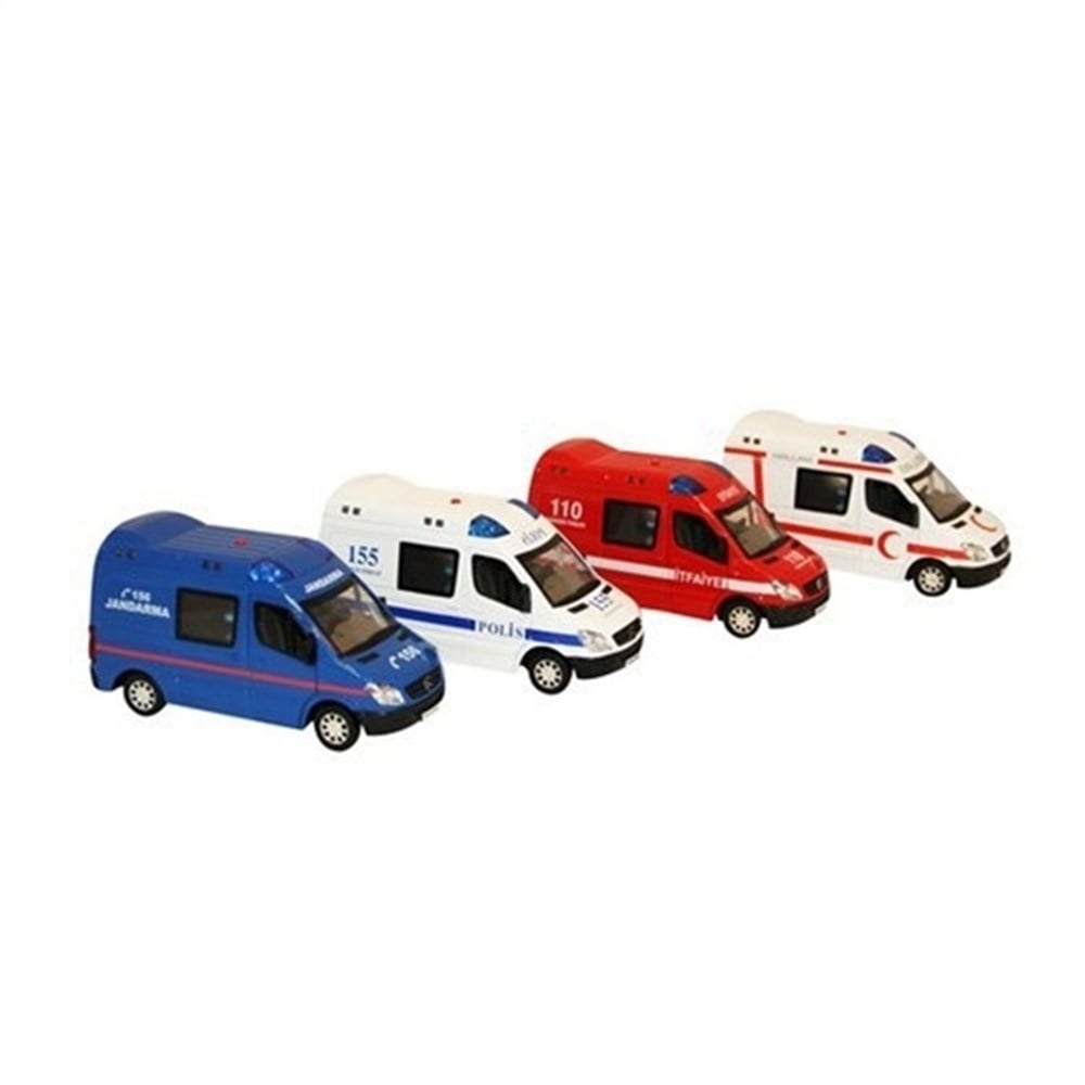Çek Bırak Işıklı Sesli 1:32 Ambulans Vardem CP 64465
