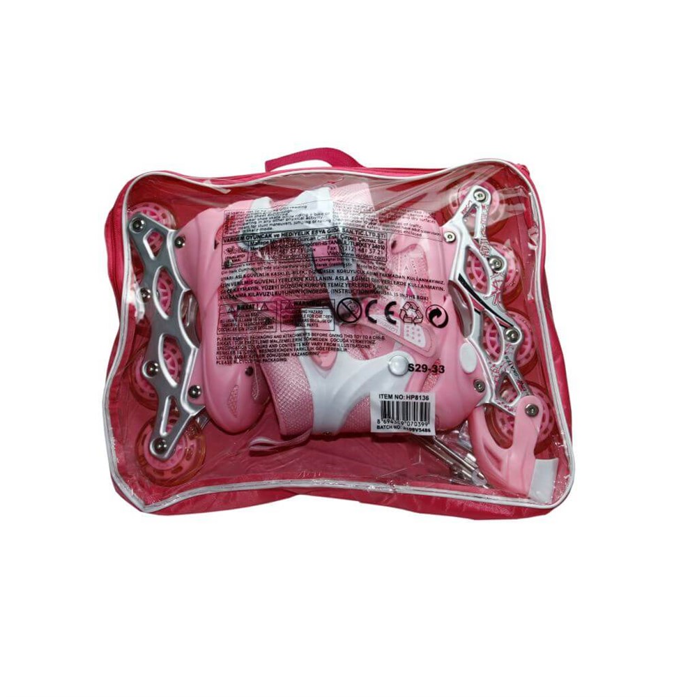 Alıştırma ve Sıralı 29-33 Pembe 2'si 1 Arada Paten Vardem HP8136 S P