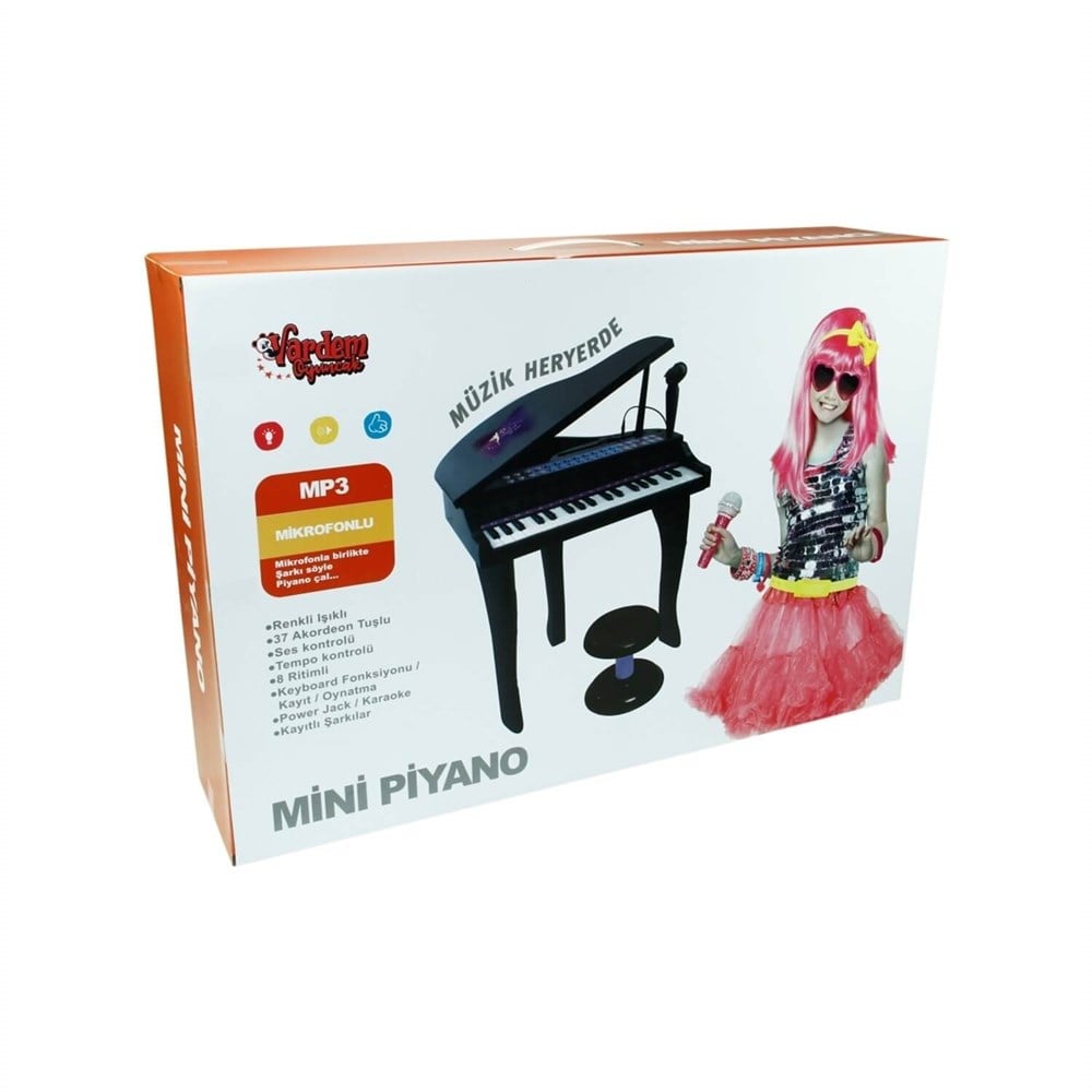 37 Tuşlu Mini Piano Mikrofon ve Tabureli Vardem SM 88022 S