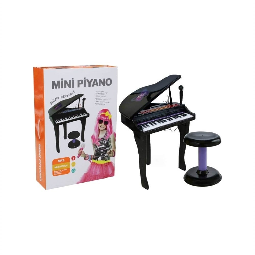 37 Tuşlu Mini Piano Mikrofon ve Tabureli Vardem SM 88022 S