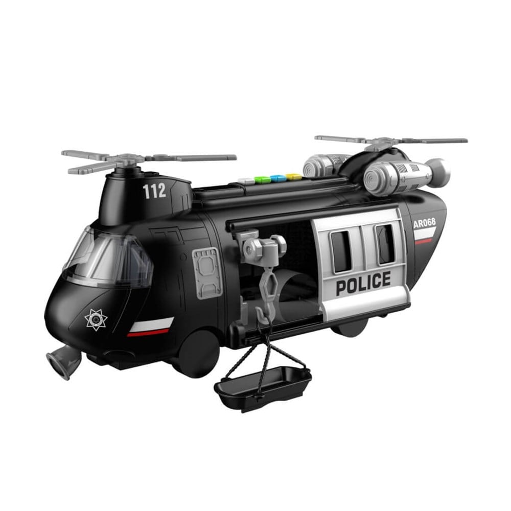 1:16 Sürtmeli Sesli Işıklı Arama ve Kurtarma Helikopteri Polis Vardem WY640B