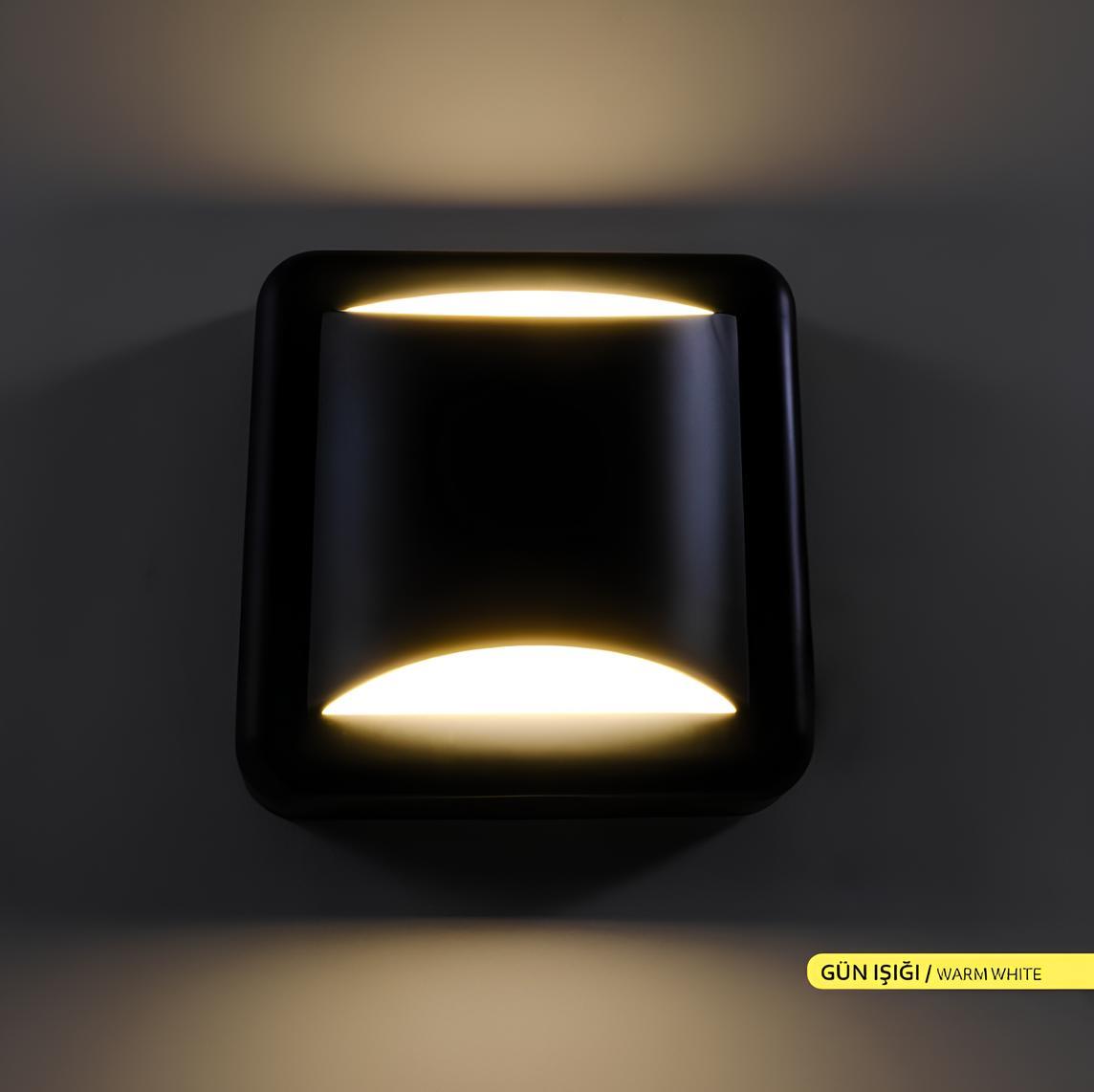 Ack 14 cm Led Duvar Apliği Siyah Kasa Gün Işığı AH07-05101