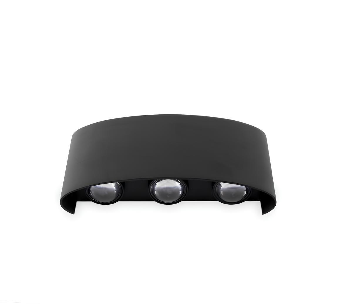 Ack 17 cm Çift Yönlü Led Duvar Apliği Siyah Kasa Gün Işığı AH07-07201
