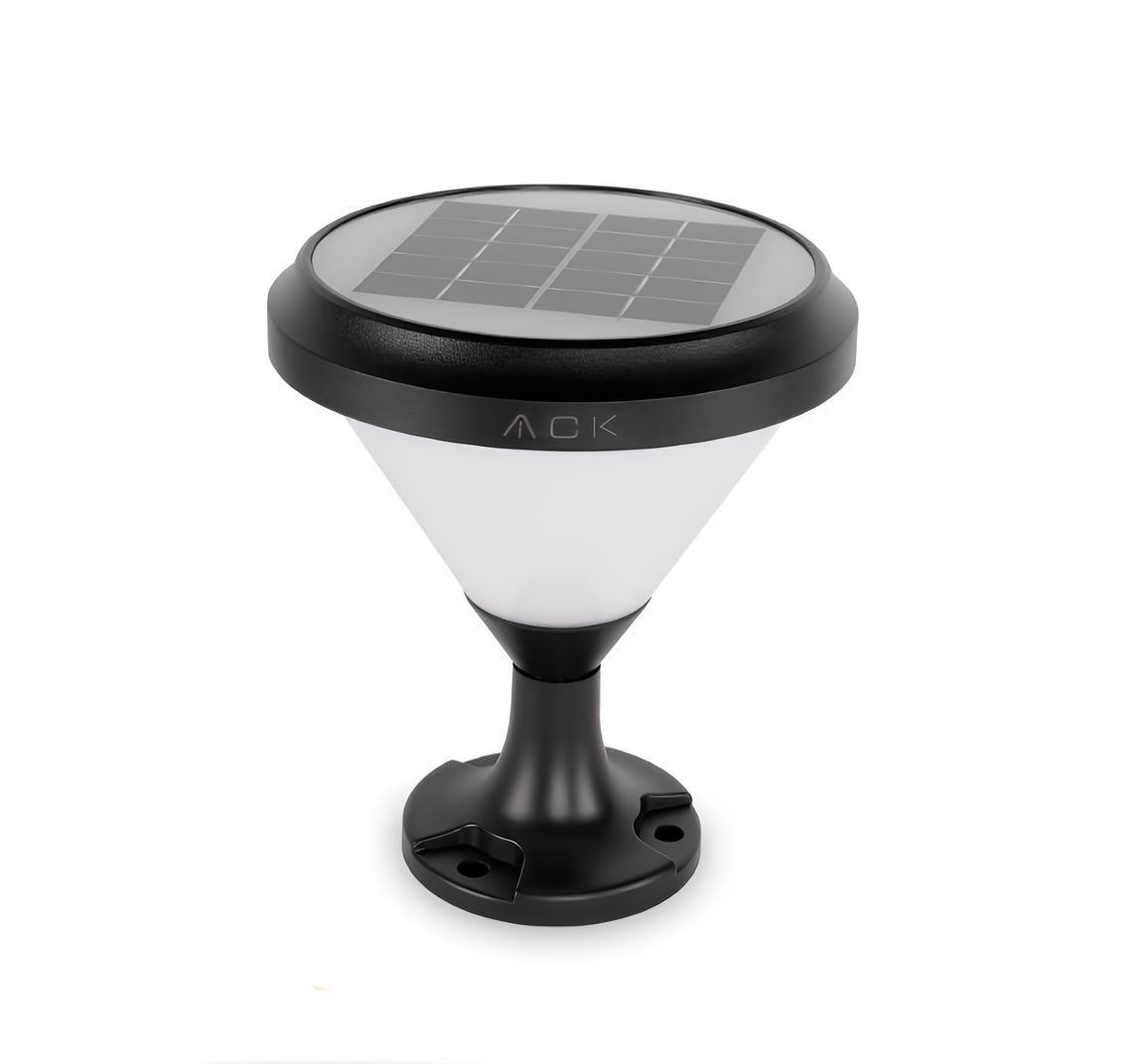 Ack 18 cm Solar Pc Led Bahçe Armatürü Siyah Kasa Gün Işığı AG60-07801
