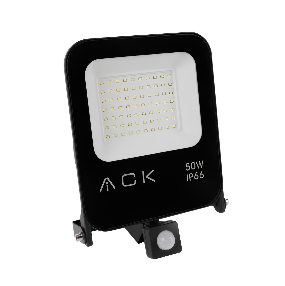 Ack 20 cm Sensörlü Led Projektör Siyah Kasa Beyaz Işık AT62-25032
