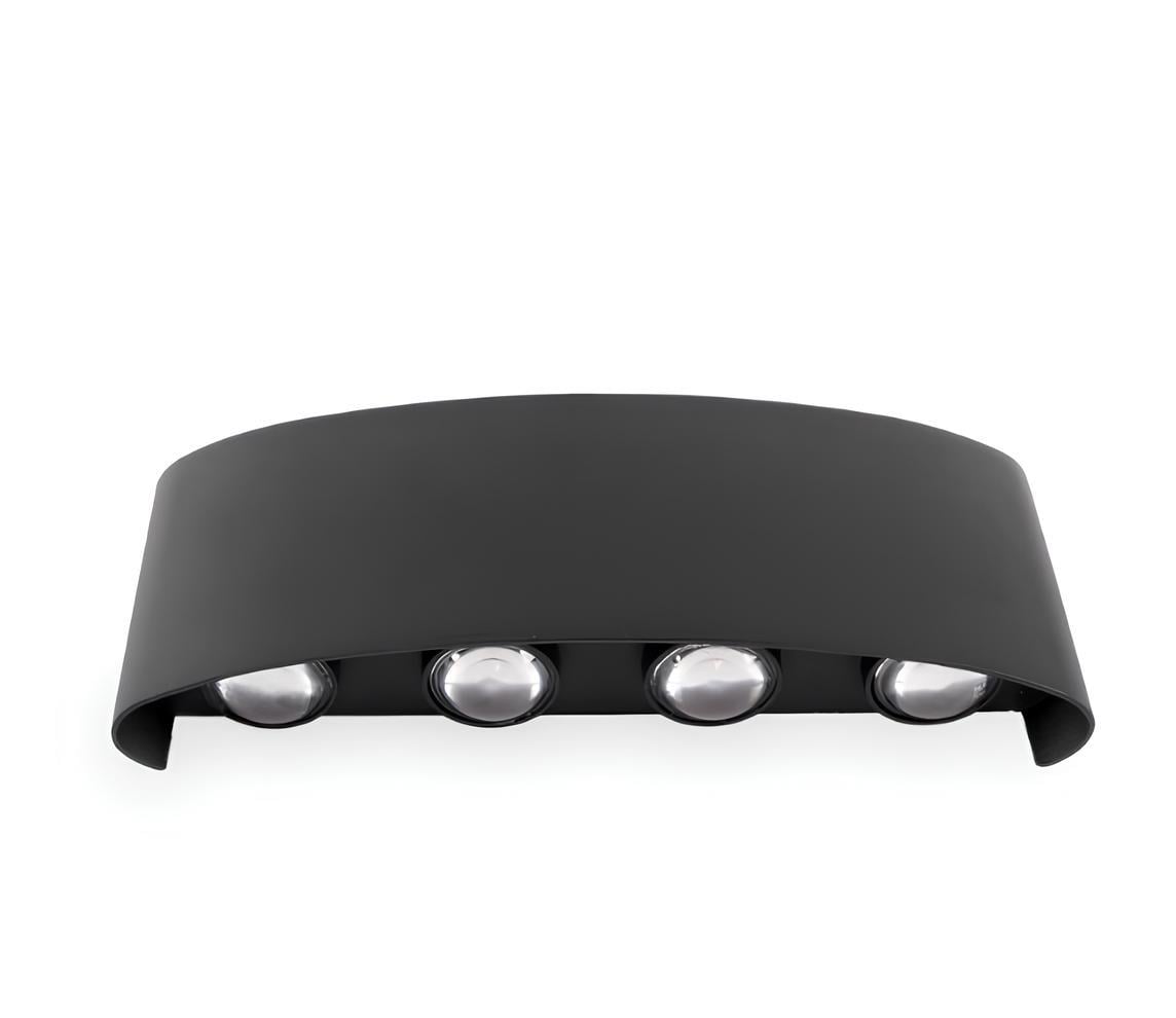 Ack 22 cm Çift Yönlü Led Duvar Apliği Siyah Kasa Gün Işığı AH07-07301