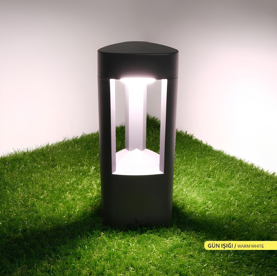 Ack 30 cm Dallas Alüminyum Led Bahçe Armatürü Siyah Kasa AG43-02002