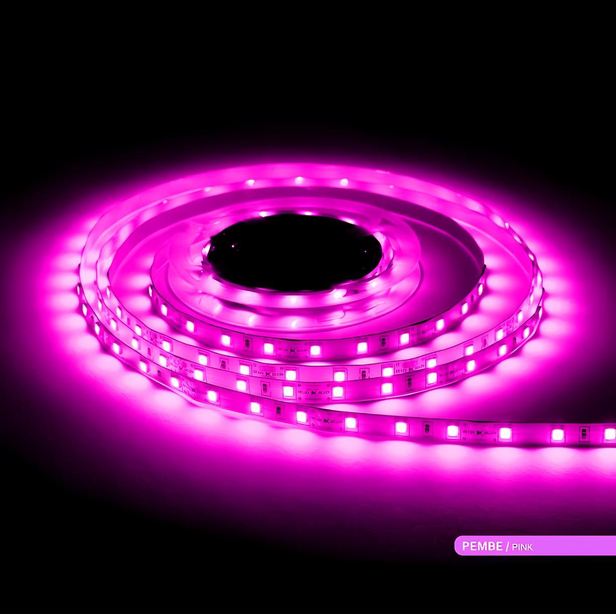 Ack 60 Led'li Şerit Led Pembe Işık AS01-00809