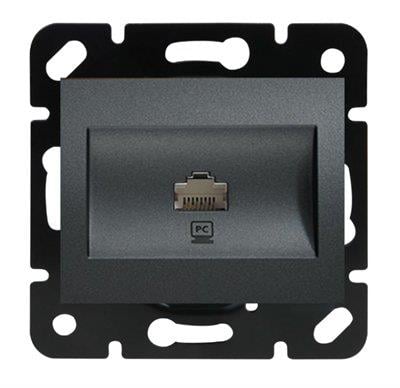 Panasonic Thea Blu Füme Tekli Data Prizi RJ45 CAT6 Çerçevesiz