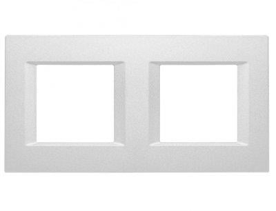 Panasonic Thea Optima Metalik Beyaz İkili 2x2 mm Çerçeve 