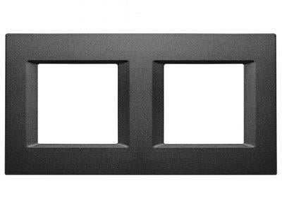 Panasonic Thea Optima Siyah İkili 2x2 mm Çerçeve 