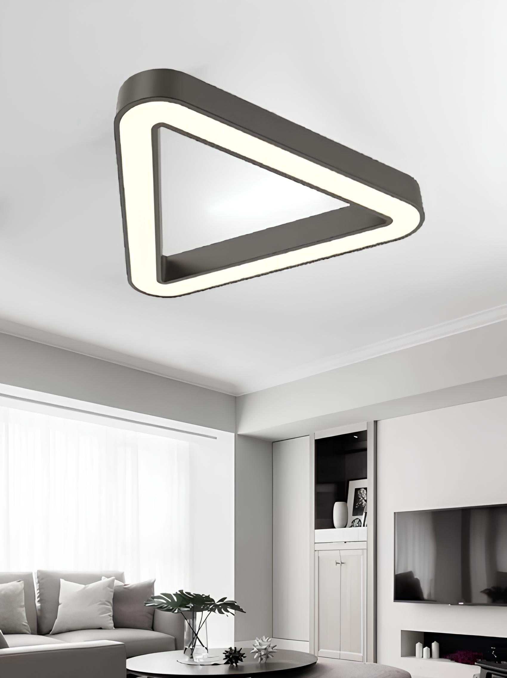 Sıva Üstü Oval Üçgen Simit Linear Armatür Siyah Kasa Beyaz Işık
