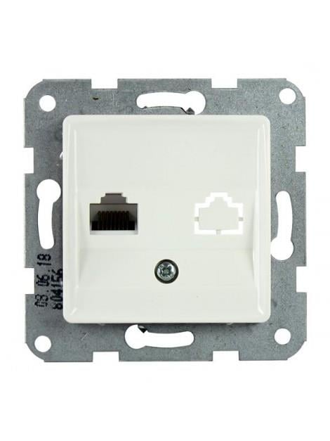 Viko Linnera Beyaz Tekli Data Prizi RJ45 CAT6 Çerçevesiz
