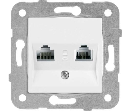 Viko Meridian Beyaz Data-Nümeris Telefon Prizi RJ45 CAT6 - RJ11 Çerçevesiz