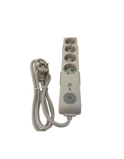 Viko Multi-let Dörtlü Priz 1050J Şok Korumalı Topraklı Kablolu Ç. K. 1,5 Metre Gri