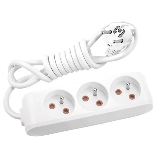 Viko Multi-let Üçlü Priz Ups Topraklı Kablolu Ç. K. 2 Metre Beyaz