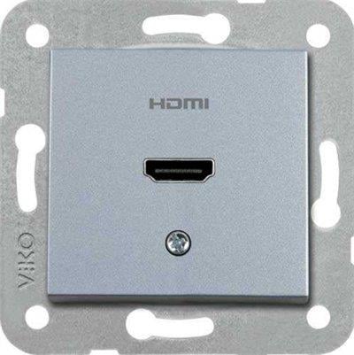 Viko Novella / Trenda Gümüş HDMI Konnektor Çerçevesiz