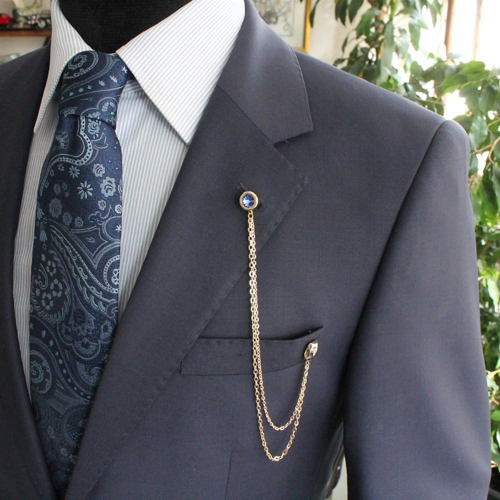 Yaka İğnesi & BroşCMC92635 Taşlı Ceket Yaka İğnesi