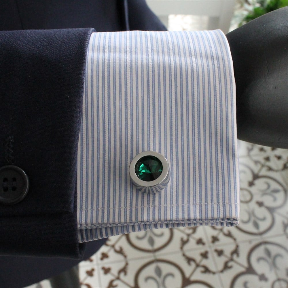 Kol DüğmesiCMC91205 Taşlı Klasik Kol Düğmesi 