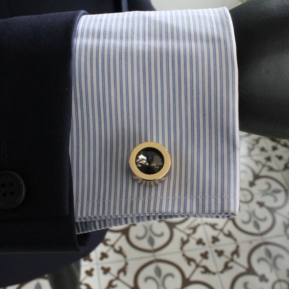 Kol DüğmesiCMC91215 Taşlı Klasik Kol Düğmesi 