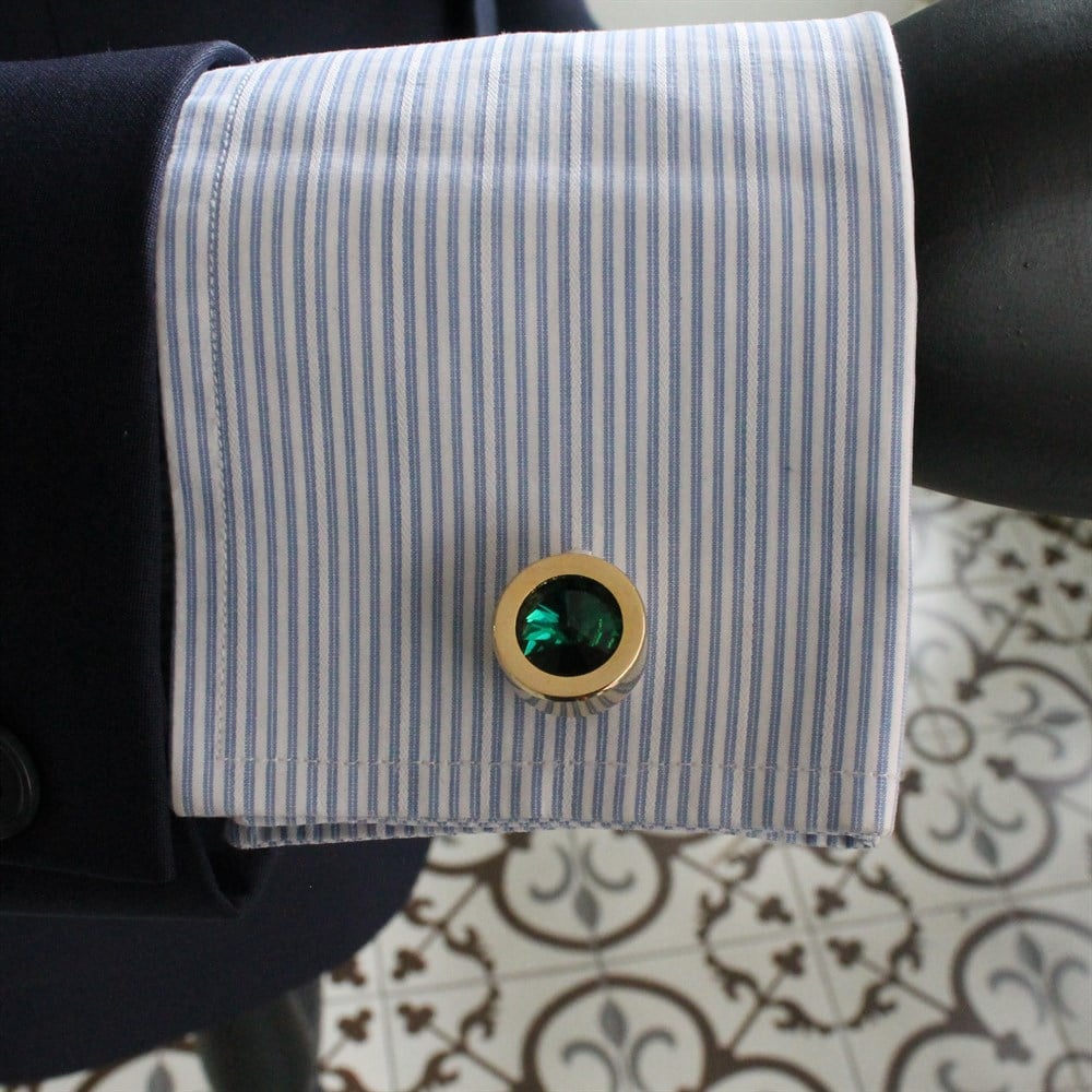 Kol DüğmesiCMC91215 Taşlı Klasik Kol Düğmesi 