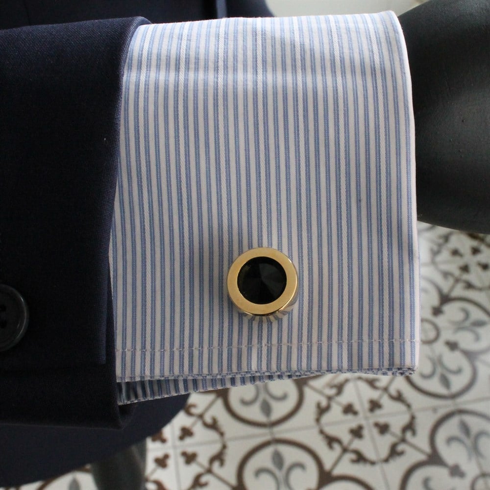 Kol DüğmesiCMC91215 Taşlı Klasik Kol Düğmesi 