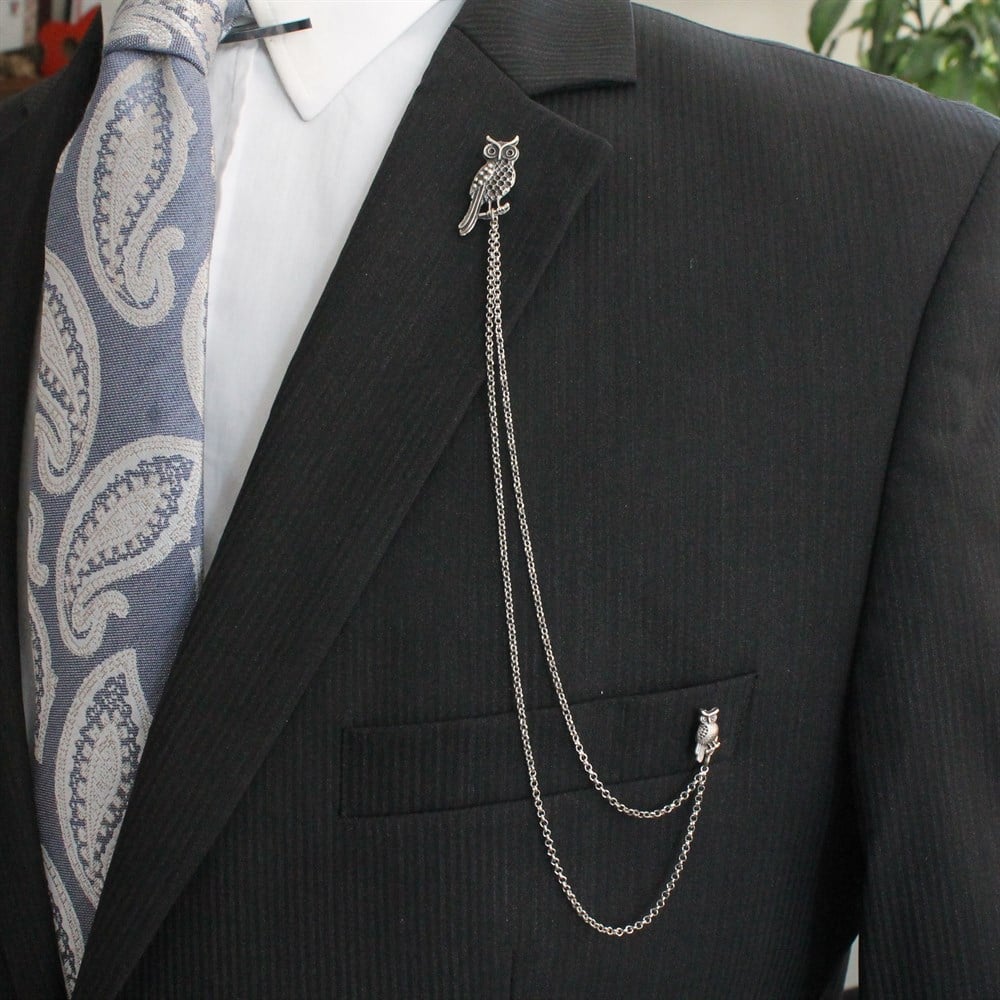 Yaka İğnesi & BroşCMC8550Baykuş Figürlü Ceket Yaka İğnesi