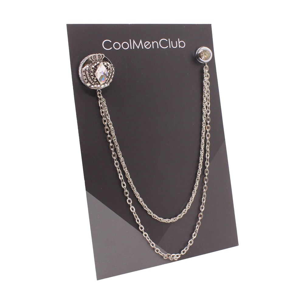 Yaka İğnesi & BroşCMC9672Beyaz Taşlı Ceket Yaka İğnesi