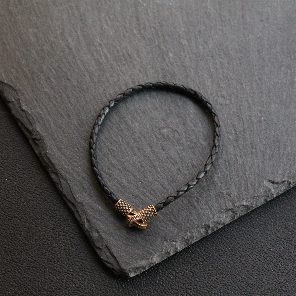 Leather Cool SeriesCMC1204Bronz Deri Bileklik 