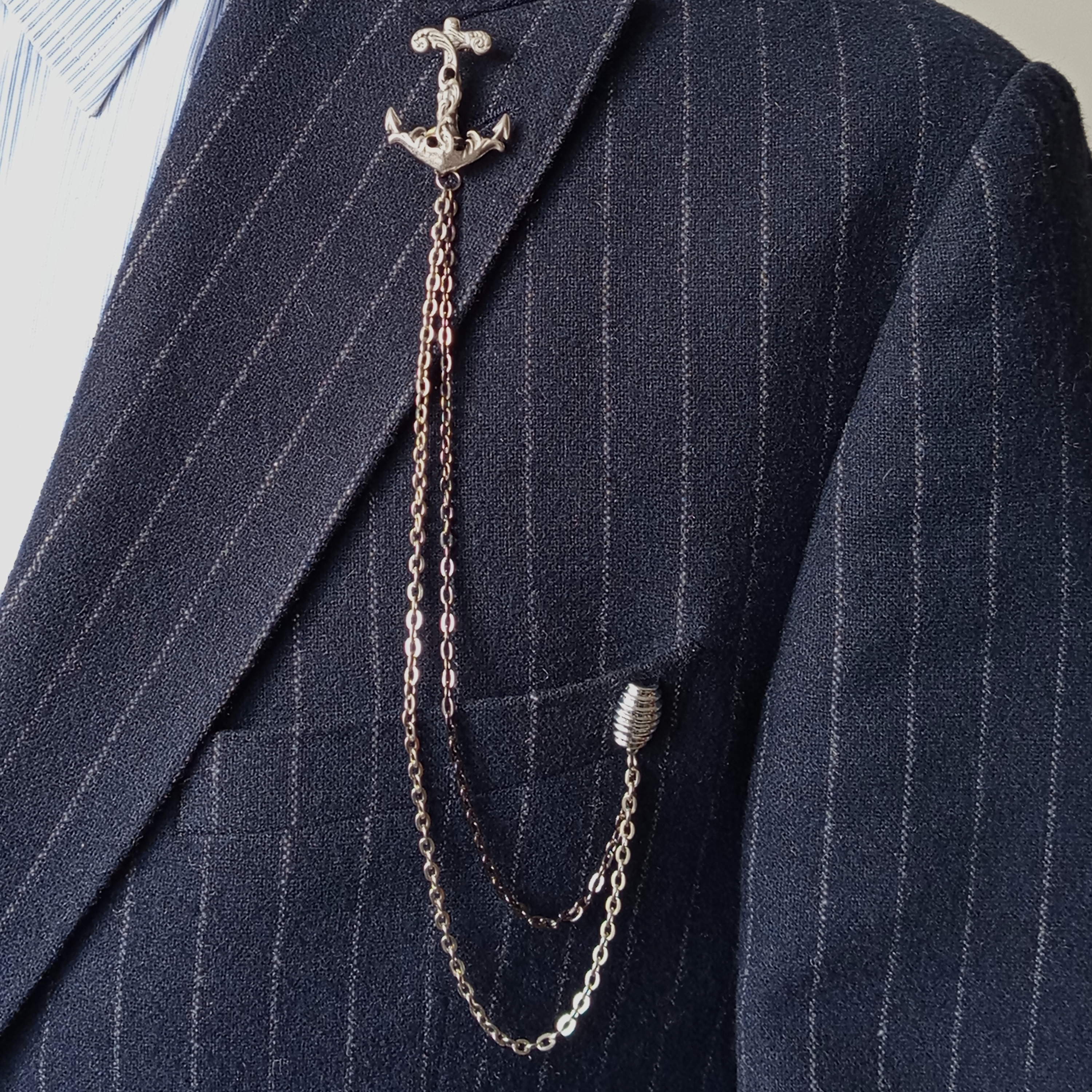 Yaka İğnesi & BroşCMC2817Çapa Figürlü Ceket Yaka İğnesi